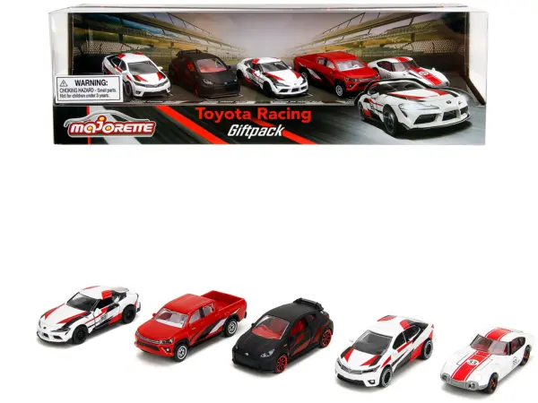 Toyota Racing Giftpack (2024) 5 piece Set 1/64 Diecast Model Cars by Majorette #1