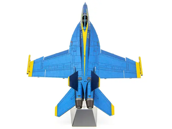 Model Kit Boeing F/A-18 Super Hornet Fighter Aircraft "Blue Angels #5" United States Navy (Challenging Difficulty) Steel Model by Metal Earth #3