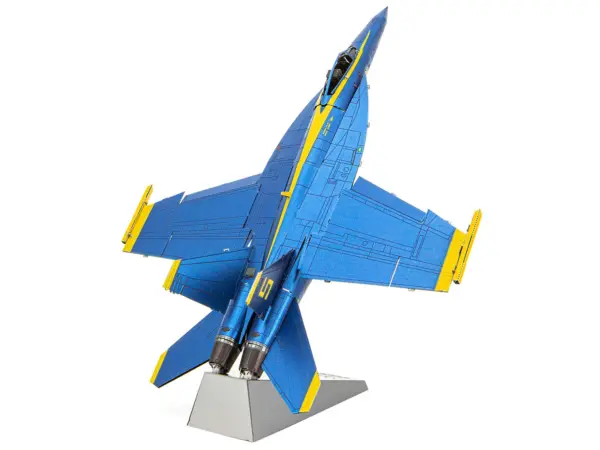 Model Kit Boeing F/A-18 Super Hornet Fighter Aircraft "Blue Angels #5" United States Navy (Challenging Difficulty) Steel Model by Metal Earth #4