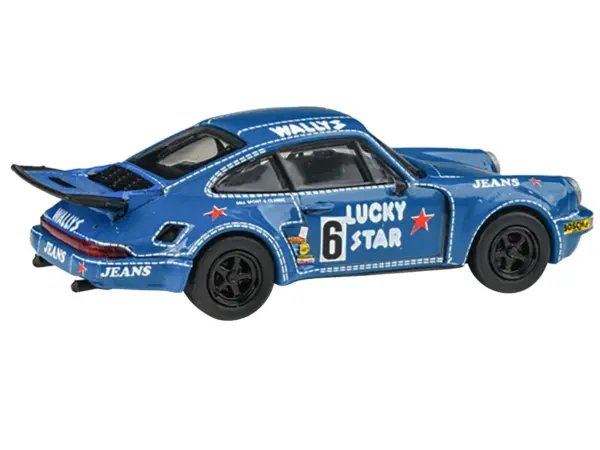 1975 Porsche 911 Carrera RSR 3.0 #6 "Kremer Racing - Wallys Jeans" Blue 1/64 Diecast Model Car by Paragon Models #4