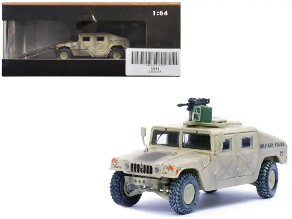 M988 Modern 4×4 Utility Vehicle with Grenade Launcher Desert Sand "Military Police 4th Traffic Platoon A company 92nd MP Battalion 89th MP Brigade Ad Daman Saudi Arabia Gulf War" (1990) "Military Miniature" Series 1/64 Diecast Model by Panzerkampf #1
