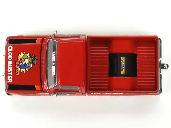 Chevrolet Silverado Pickup Truck "Clod Buster" Orange with Black Stripes (Designed by Jun Imai) "Tamiya x Kaido House" Special 1/64 Diecast Model Car by Mini GT #5