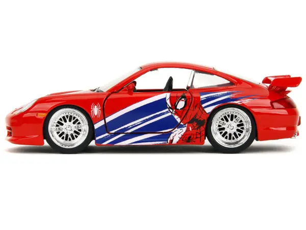 Porsche 911 GT3 RS (996) Red with Graphics "Marvel's Spider-Man" 1/32 Diecast Model Car by Jada #3