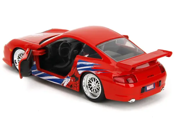 Porsche 911 GT3 RS (996) Red with Graphics "Marvel's Spider-Man" 1/32 Diecast Model Car by Jada #4