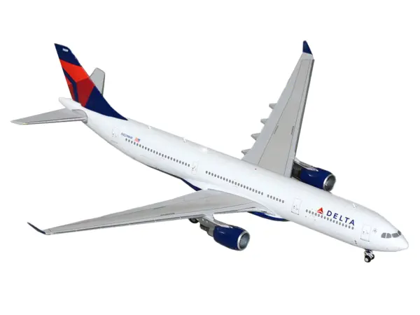 Airbus A330-300 Commercial Aircraft "Delta Air Lines" (N829NW) White with Blue and Red Tail 1/400 Diecast Model Airplane by GeminiJets #2