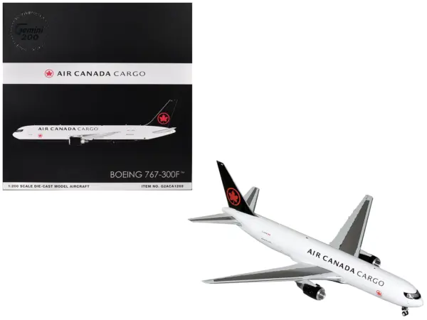 Boeing 767-300F Commercial Aircraft "Air Canada Cargo" (C-GXHM) White with Black Tail "Gemini 200" Series 1/200 Diecast Model Airplane by GeminiJets #1