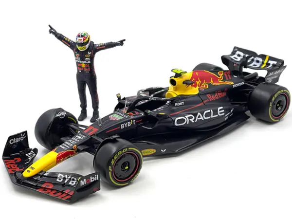 Red Bull Racing RB19 #11 Sergio Perez "Oracle" Formula One F1 Championship "Constructor Champions" (2023) with Driver Figure 1/24 Diecast Model Car by Bburago #3