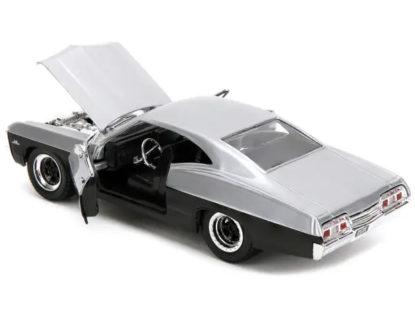 1967 Chevrolet Impala SS Silver Metallic and Black "Bigtime Muscle" Series 1/24 Diecast Model Car by Jada #3