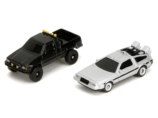 Hill Valley Courthouse Diorama with Black Pickup Truck and Delorean "Back to the Future" (1985) Movie "Nano Scene" Series Model by Jada #3