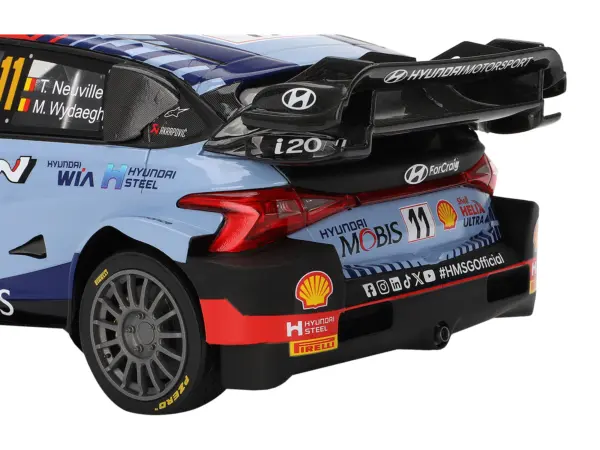 Hyundai i20 N Rally1 Hybrid #11 Thierry Neuville - Martijn Wydaeghe "Hyundai Shell Mobis WRT"  Winner WRC "Monte Carlo Rally" (2024) 1/18 Model Car by Top Speed #4