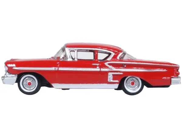1958 Chevrolet Impala Sports Coupe Rio Red 1/87 (HO) Scale Diecast Model Car by Oxford Diecast #2