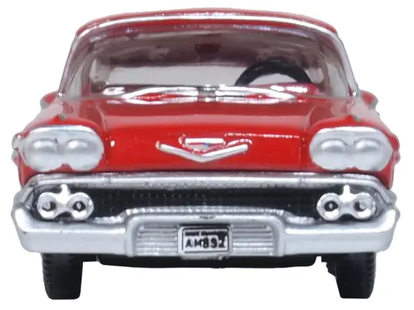 1958 Chevrolet Impala Sports Coupe Rio Red 1/87 (HO) Scale Diecast Model Car by Oxford Diecast #3