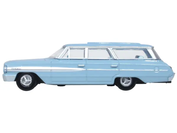 1964 Ford Country Sedan Skylight Blue 1/87 (HO) Scale Diecast Model Car by Oxford Diecast #2