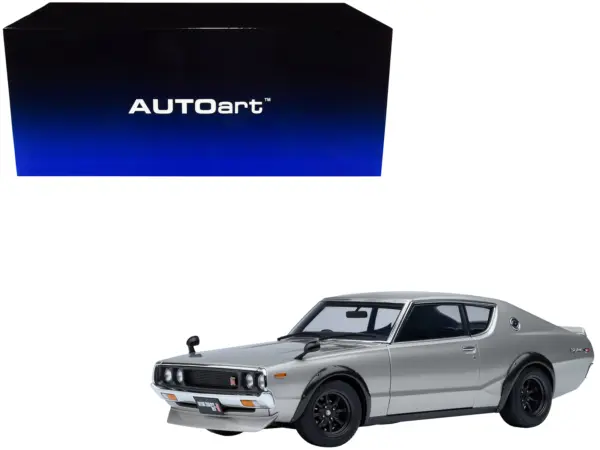 Nissan Skyline 2000GT-R (KPGC110) Tuned Version RHD (Right Hand Drive) Silver Metallic 1/18 Model Car by Autoart #1