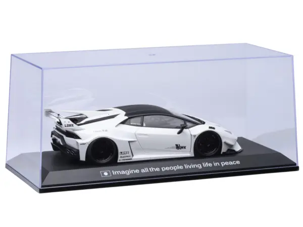Collectible Display Show Case with Black Plastic Base and Green "LBWK" Logo for 1/18-1/24 Scale Model Cars by Autoart #5