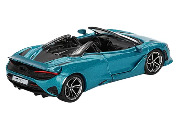 McLaren 750S Spider Belize Blue Metallic Limited Edition 1/64 Diecast Model Car by Mini GT #3