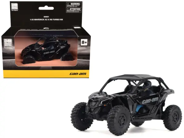 Can-Am Maverick X3 X RS Turbo RR Triple Black with Driver Figure 1/32 Diecast Model by BRP Models #1
