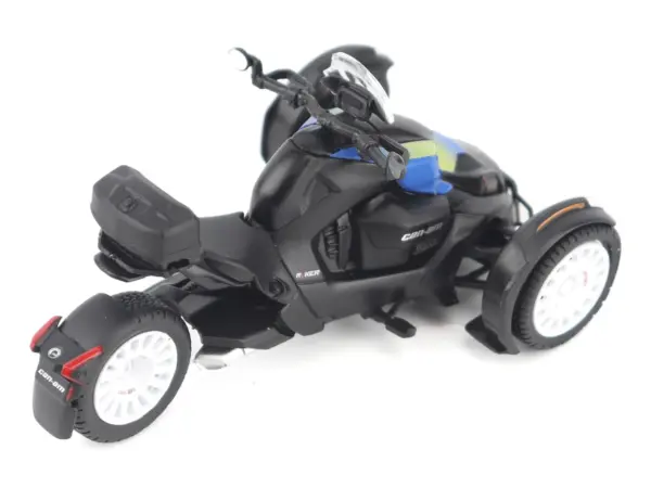 Can-Am Ryker Rally 3-Wheel Motorcycle Galactic Blue and Black 1/32 Diecast Model by BRP Models #3