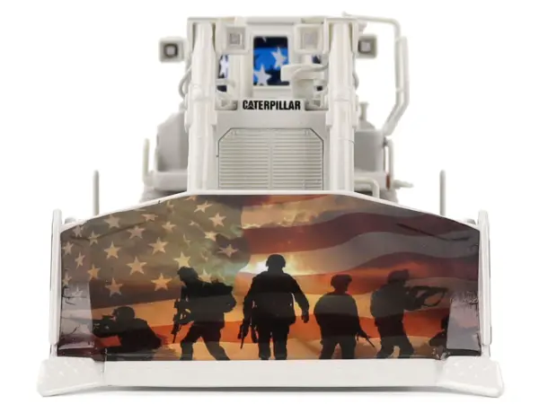 CAT Caterpillar D8T Track Type Tractor with Single Shank Ripper "Brent Scarbrough & Co." Patriotic Livery "High Line" Series 1/50 Diecast Model by Diecast Masters #4