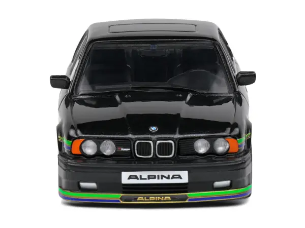 1994 BMW E34 Alpina B10 BiTurbo Black Metallic with Green Graphics 1/43 Diecast Model Car by Solido #4