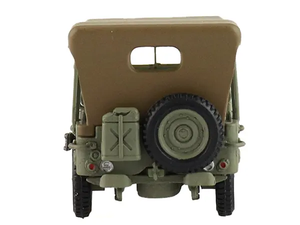 U.S. 1/4 ton Military Vehicle Olive Drab "Gen. Douglas MacArthur Leyte WWII" (1945) United States Army "Ground Power Series" 1/72 Diecast Model by Hobby Master #4