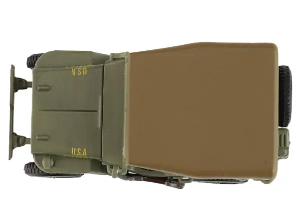 U.S. 1/4 ton Military Vehicle Olive Drab "Gen. Douglas MacArthur Leyte WWII" (1945) United States Army "Ground Power Series" 1/72 Diecast Model by Hobby Master #5