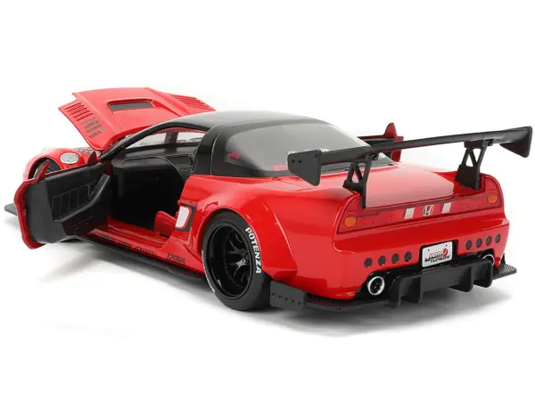 2002 Honda NSX-R RHD (Right Hand Drive) "Bridgestone" Red with Black Top and White Stripes "JDM Tuners" Series 1/24 Diecast Model Car by Jada #4