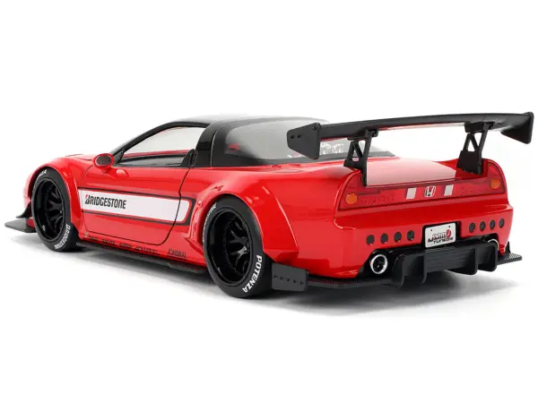 2002 Honda NSX-R RHD (Right Hand Drive) "Bridgestone" Red with Black Top and White Stripes "JDM Tuners" Series 1/24 Diecast Model Car by Jada #5