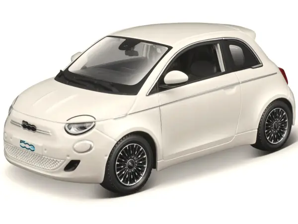 2023 Fiat 500e White 1/24 Diecast Model Car by Bburago #2