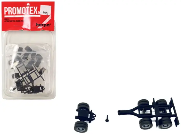 Lowboy Dual Axle Booster with Integrated Rear Axle and Fenders (2 Sets) 1/87 (HO) Plastic Model by Promotex #1