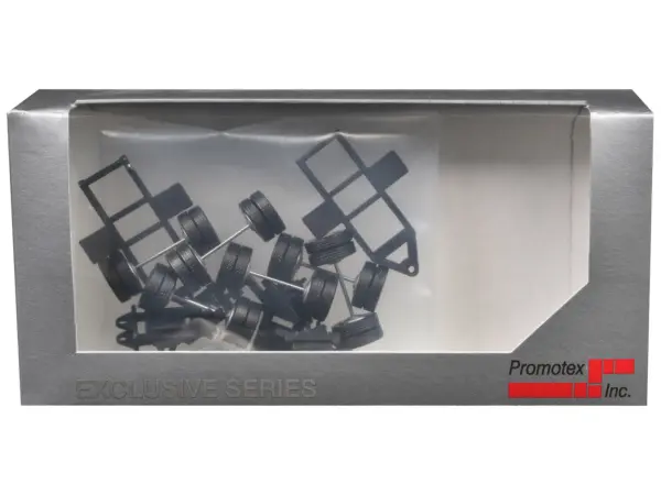 Lowboy Tri-Axle Booster with Integrated Rear Axle and Fenders (2 Sets) 1/87 (HO) Plastic Model by Promotex #3