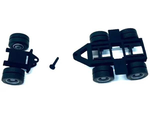 Lowboy Dual Axle Booster with Integrated Rear Axle (2 Sets) 1/87 (HO) Plastic Model by Promotex #2