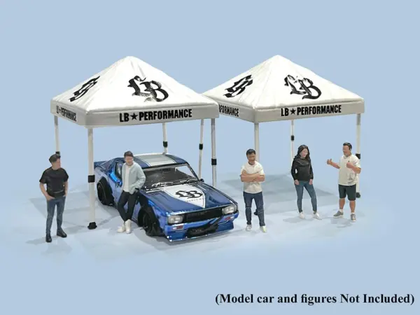 "Liberty Walk" Canopy 2 Piece Set White Limited Edition for 1/64 Scale Models by American Diorama #3