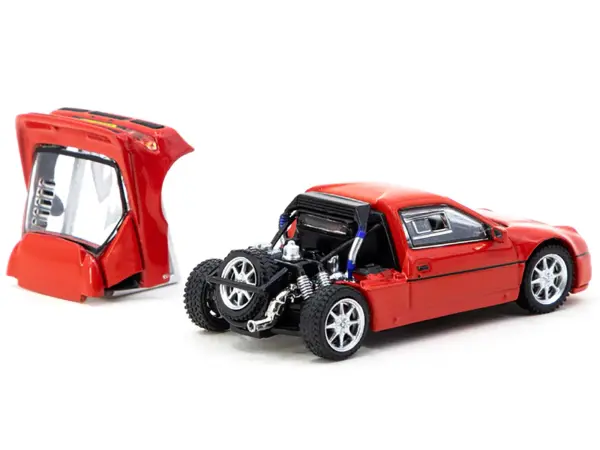 Ford RS200 Red "Hobby64" Series 1/64 Diecast Model Car by Tarmac Works #2