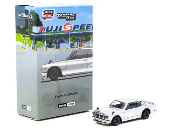 Nissan Skyline HT 2000GT-R RHD (Right Hand Drive) Silver Chrome "Japan Special Edition" "Global64" Series 1/64 Diecast Model Car by Tarmac Works #4