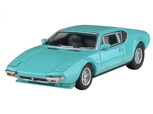 1972 De Tomaso Pantera Verde Aqua 1/64 Diecast Model Car by Paragon Models #2
