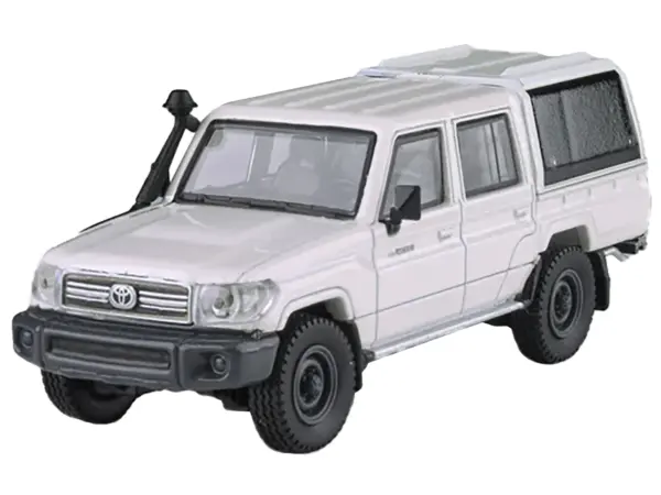 2012 Toyota Land Cruiser LC 79 French Vanilla White with Canopy 1/64 Diecast Model Car by Paragon Models #4