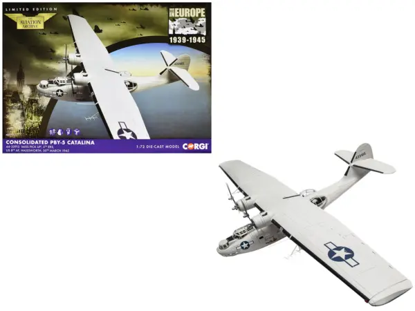Consolidated PBY-5 Catalina Patrol Aircraft "Miss Pick Up 5th ERS 8th AF Halesworth" (1945) United States Army Air Forces "The Aviation Archive" Series 1/72 Diecast Model by Corgi #1