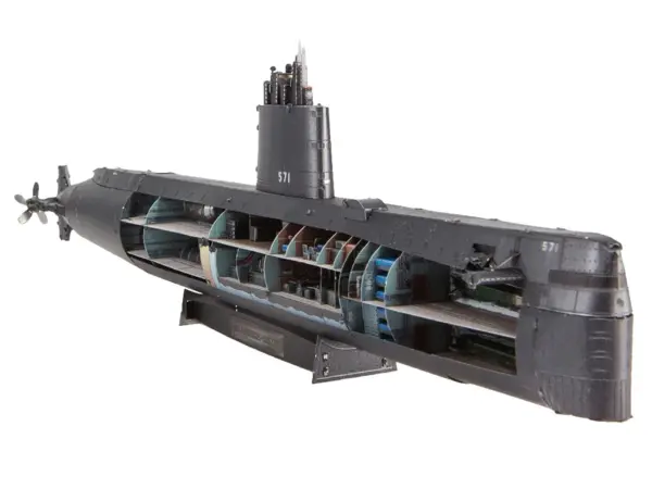 Model Kit USS Nautilus (SSN-571) Submarine "United States Navy" (Challenging Difficulty) Steel Model by Metal Earth #3