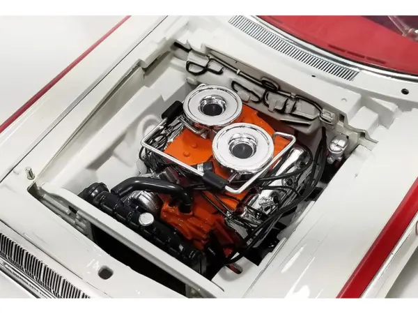 1964 Dodge 330 "Ramchargers" White with Red Graphics and Stripes Limited Edition to 504 pieces Worldwide 1/18 Diecast Model Car by ACME #2