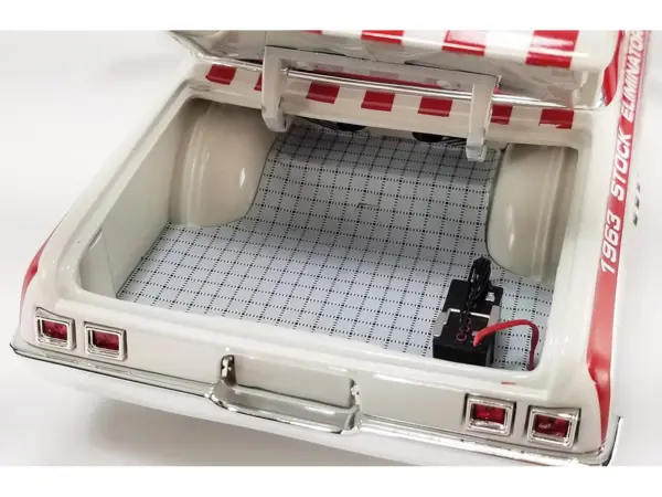 1964 Dodge 330 "Ramchargers" White with Red Graphics and Stripes Limited Edition to 504 pieces Worldwide 1/18 Diecast Model Car by ACME #4