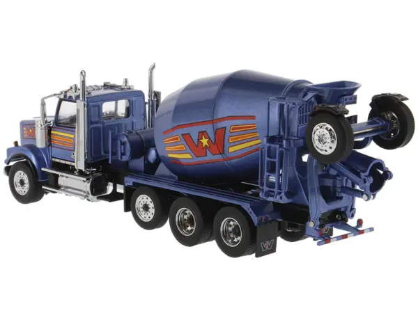 Western Star 4900 with Bridgemaster McNeilus Mixer Blue Metallic "Transport Series" 1/50 Diecast Model by Diecast Masters #3