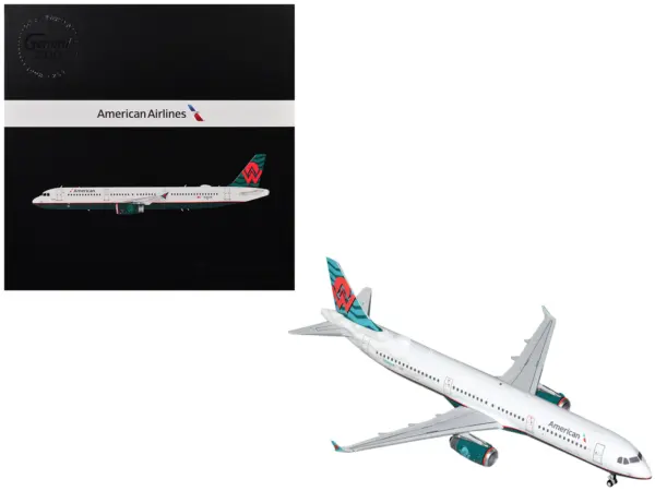 Airbus A321 Commercial Aircraft "American Airlines - America West Heritage Livery" (N580UW) White with Tail Graphics "Gemini 200" Series 1/200 Diecast Model Airplane by GeminiJets #1