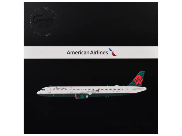 Airbus A321 Commercial Aircraft "American Airlines - America West Heritage Livery" (N580UW) White with Tail Graphics "Gemini 200" Series 1/200 Diecast Model Airplane by GeminiJets #3