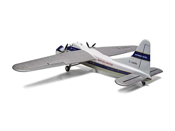Level 2 Model Kit Bristol Superfreighter Freighter Aircraft "British United Air Ferries (BUAF)" 1/72 Plastic Model Kit by Airfix #3