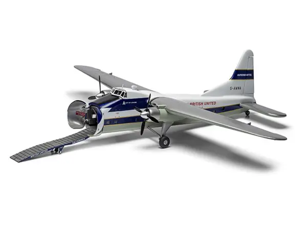Level 2 Model Kit Bristol Superfreighter Freighter Aircraft "British United Air Ferries (BUAF)" 1/72 Plastic Model Kit by Airfix #4