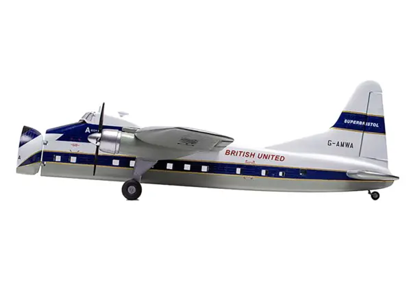 Level 2 Model Kit Bristol Superfreighter Freighter Aircraft "British United Air Ferries (BUAF)" 1/72 Plastic Model Kit by Airfix #5