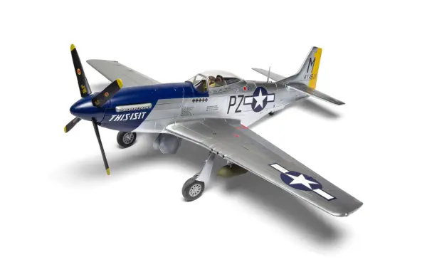 Level 4 Model Kit North American P-51D Mustang Aircraft with 2 Scheme Options 1/24 Plastic Model Kit by Airfix #2