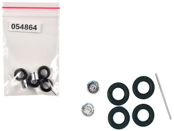 Rear Wheelset Planetary Chrome 1/87 (HO) Plastic Model by Promotex #1