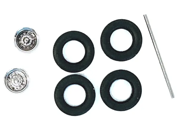 Rear Wheelset Planetary Chrome 1/87 (HO) Plastic Model by Promotex #2